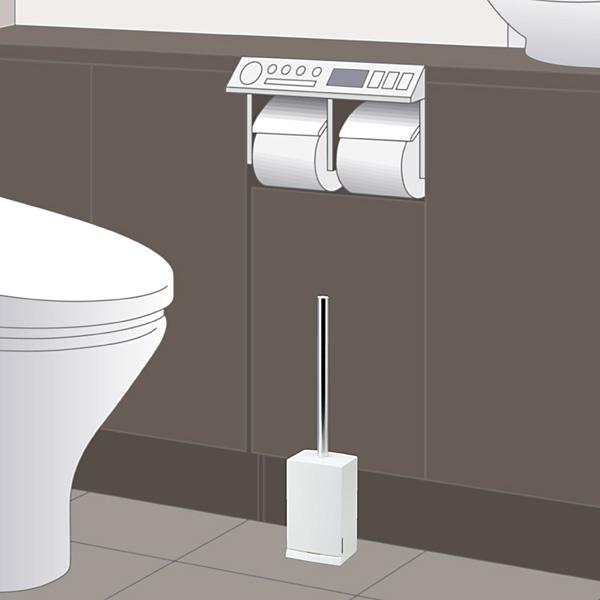 ＦＩＮＯトイレブラシケース付きホワイト 2個セット 送料無料 即日発送-3