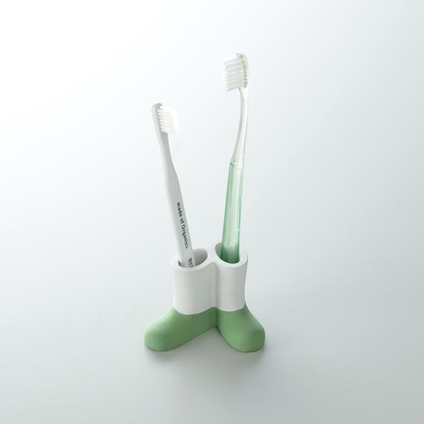 karari珪藻土ハブラシスタンド2本用ブーツグリーン 3個セット 送料無料 即日発送-1