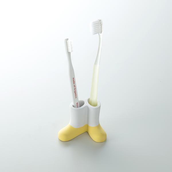 karari珪藻土ハブラシスタンド2本用ブーツイエロー 3個セット 送料無料 即日発送-1