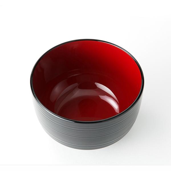 洗浄椀刷毛目黒内朱 8個セット 送料無料 即日発送-1