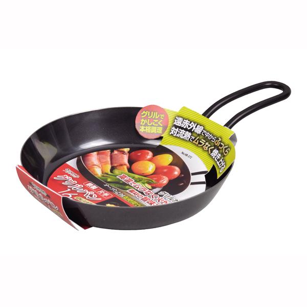 ラクッキング鉄製片手グリルパン１６ｃｍ 2個セット 送料無料 即日発送-1