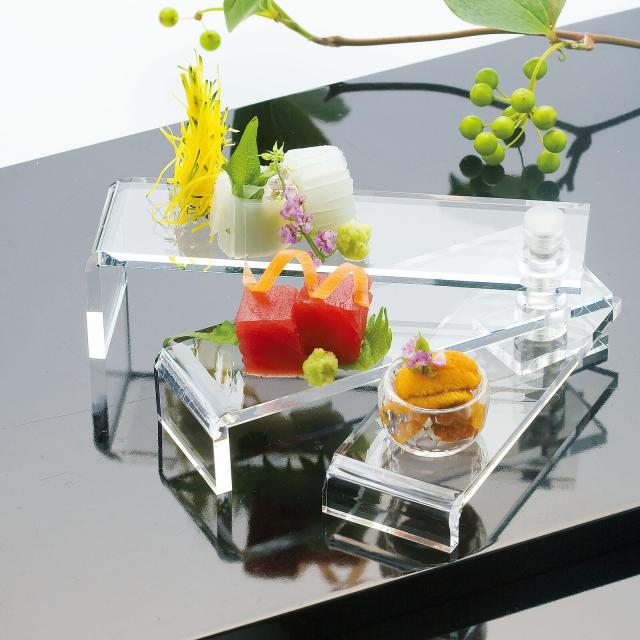 和食器 アクリル立体盛付台 送料無料-1