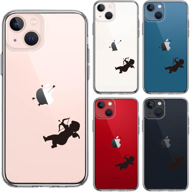iPhone13 ケース クリアキューピット スマホケース 側面ソフト 背面ハード ハイブリッド 送料無料-1