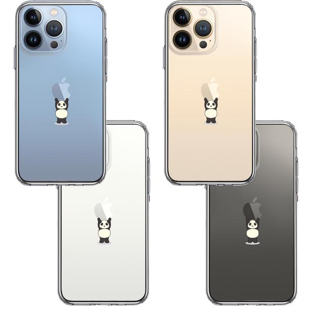 iPhone13Pro ケース クリアパンダ 重量挙げ 並感 スマホケース 側面ソフト 背面ハード ハイブリッド 送料無料-1