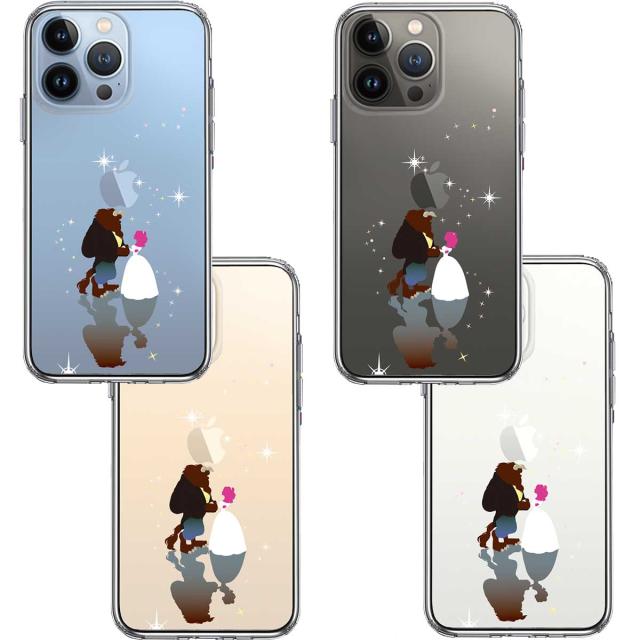 iPhone13Pro ケース クリアジャケット 美女と野獣 スマホケース 側面ソフト 背面ハード ハイブリッド 送料無料-1