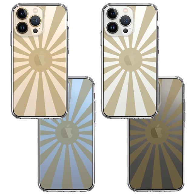 iPhone13Pro ケース クリア旭日旗 太陽 日本 スマホケース 側面ソフト 背面ハード ハイブリッド 送料無料-1