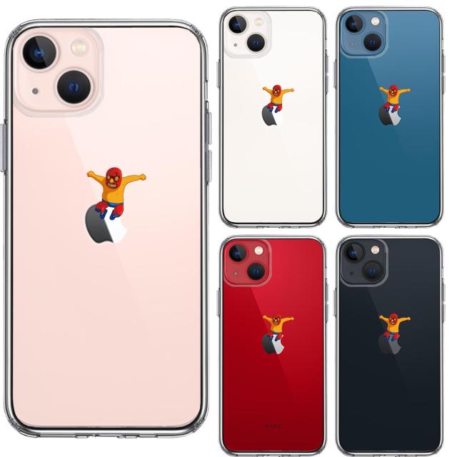 iPhone13mini ケース クリアジャケット 覆面 プロレスラー スマホケース 側面ソフト 背面ハード ハイブリッド 送料無料-1