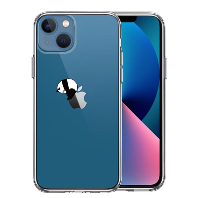 iPhone13 ケース クリアパンダ panda 跳び箱 体操 スマホケース 側面ソフト 背面ハード ハイブリッド 送料無料-0