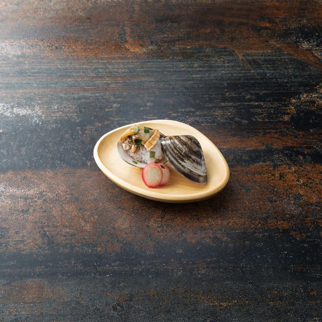 和食器 栃 蛤型皿 クリア 2セット 送料無料-1