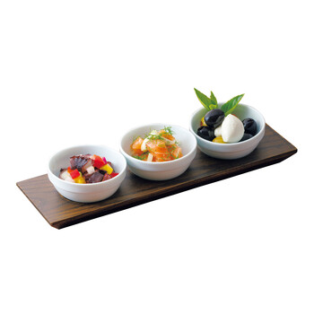 頃入荷予定 和食器 タモ 三ツ穴プレート クリアー ブラウン 3セット 送料無料-3