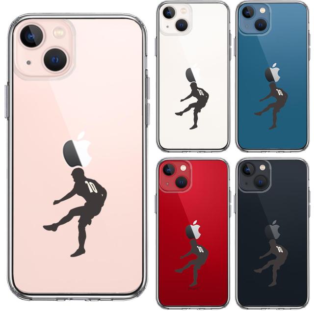 iPhone13mini ケース クリアサッカー FW ストライカー スマホケース 側面ソフト 背面ハード ハイブリッド 送料無料-1