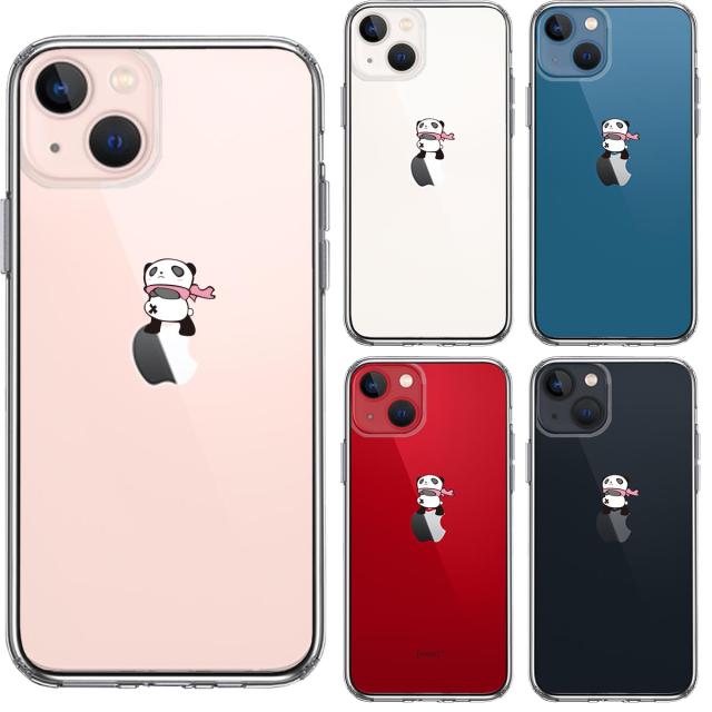 iPhone13 ケース クリアさすらい パンダ スマホケース 側面ソフト 背面ハード ハイブリッド 送料無料-1