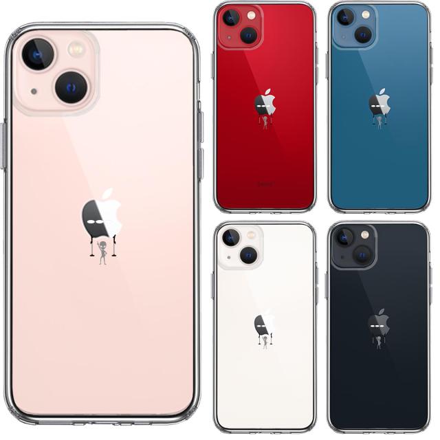 iPhone13 ケース クリア宇宙人 グレイ 登場 スマホケース 側面ソフト 背面ハード ハイブリッド 送料無料-1