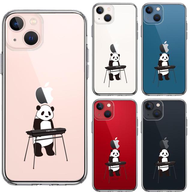 iPhone13 ケース クリアキーボード パンダ スマホケース 側面ソフト 背面ハード ハイブリッド 送料無料-1