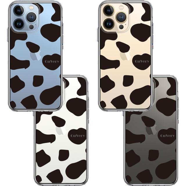 iPhone13Pro ケース クリアアニマル柄 カウ 牛 スマホケース 側面ソフト 背面ハード ハイブリッド 送料無料-1
