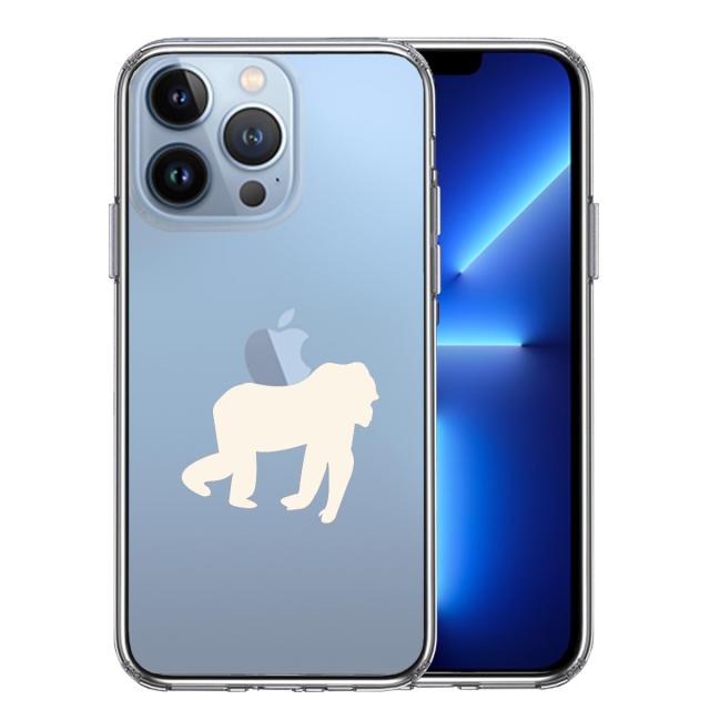 iPhone13Pro ケース クリアゴリラ りんご 運搬中 2 スマホケース 側面ソフト 背面ハード ハイブリッド 送料無料-0