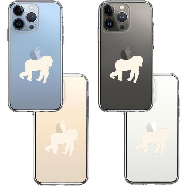 iPhone13Pro ケース クリアゴリラ りんご 運搬中 2 スマホケース 側面ソフト 背面ハード ハイブリッド 送料無料-1
