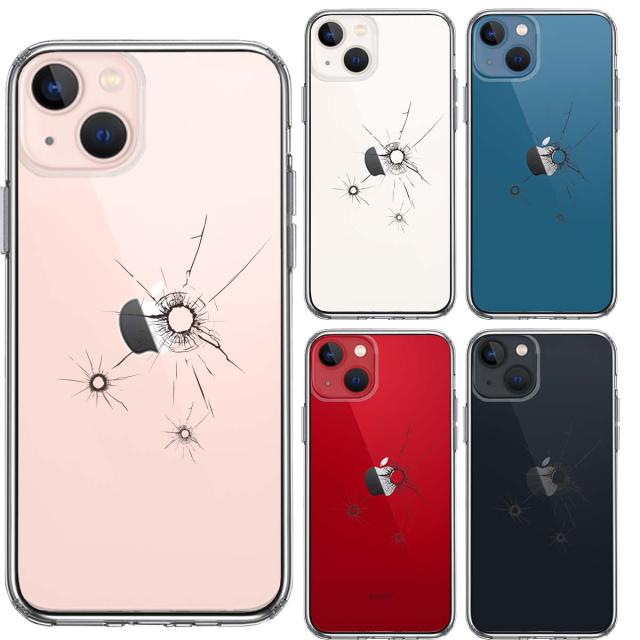 iPhone13mini ケース クリア銃の弾痕 2 スマホケース 側面ソフト 背面ハード ハイブリッド 送料無料-1