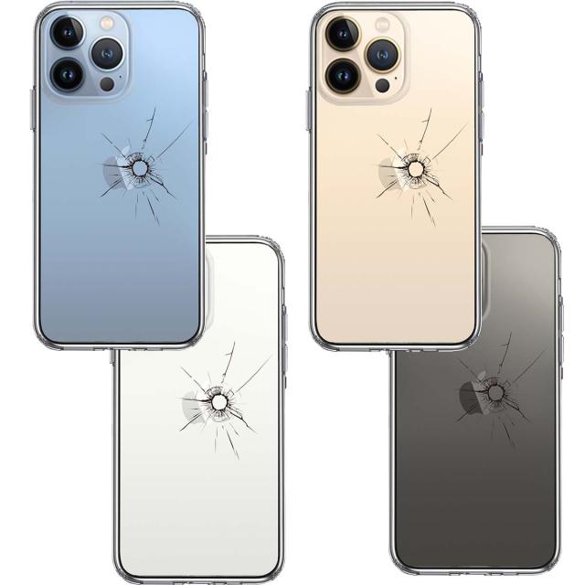 iPhone13Pro ケース クリア銃の弾痕 スマホケース 側面ソフト 背面ハード ハイブリッド 送料無料-1