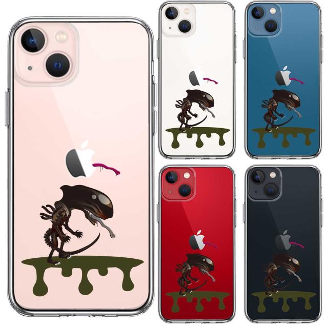 iPhone13 ケース クリア地球外生命体 スマホケース 側面ソフト 背面ハード ハイブリッド 送料無料-1