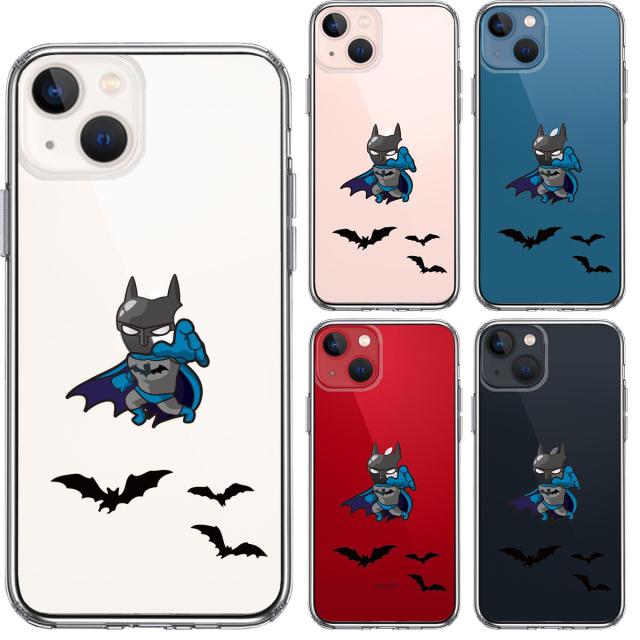 iPhone13 ケース クリア映画パロディ 蝙蝠男 スマホケース 側面ソフト 背面ハード ハイブリッド 送料無料-1