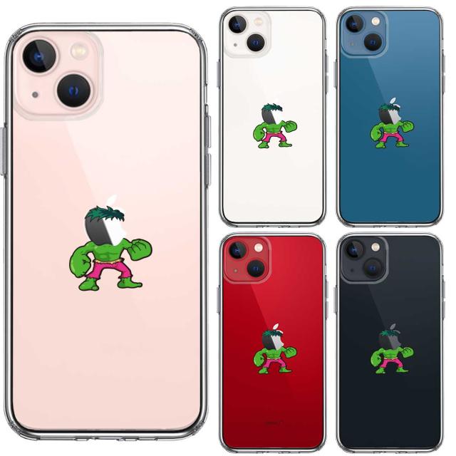 iPhone13 ケース クリア映画パロディ 超人 スマホケース 側面ソフト 背面ハード ハイブリッド 送料無料-1