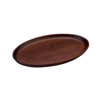 和食器 木製カフェトレイ オーバル ナチュラル　ブラウン 送料無料-3