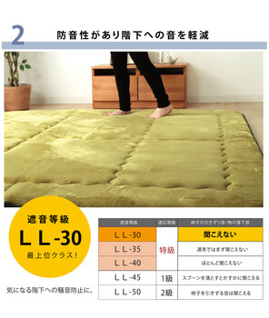 ふっくら敷 約190×240cm 国産固綿40mm使用 フランネル生地スムース F敷 送料無料-2