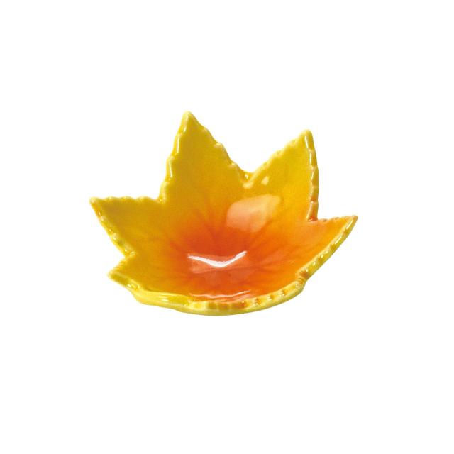 和食器 もみじ型珍味入 黄 織部 赤 緑 同色 4セット 送料無料-2