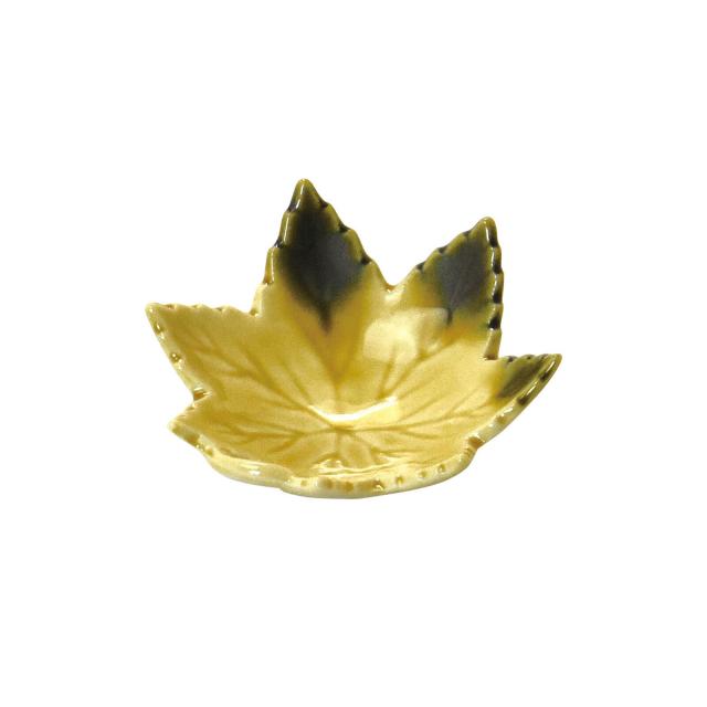 和食器 もみじ型珍味入 黄 織部 赤 緑 同色 4セット 送料無料-3