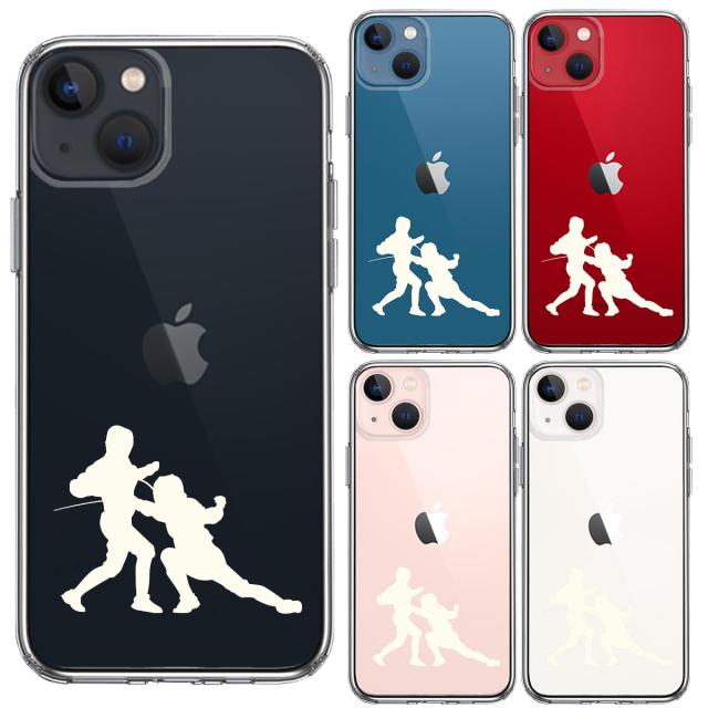 iPhone13mini ケース クリアフェンシング ホワイト スマホケース 側面ソフト 背面ハード ハイブリッド 送料無料-1