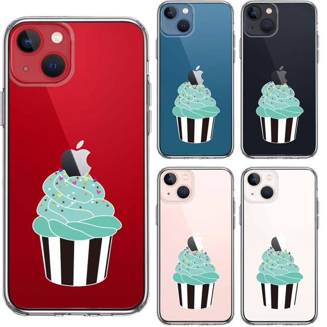 iPhone13mini ケース クリアカップケーキ スマホケース 側面ソフト 背面ハード ハイブリッド 送料無料-1