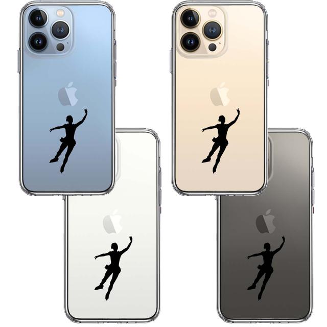 iPhone13Pro ケース クリアフィギアスケート 女子 スマホケース 側面ソフト 背面ハード ハイブリッド 送料無料-1