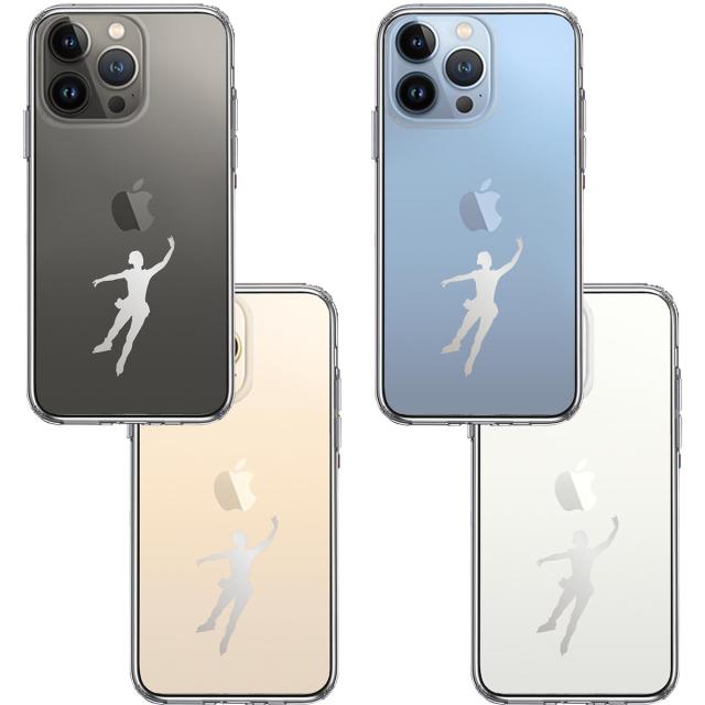 iPhone13Pro ケース クリアフィギアスケート 女子 グレー スマホケース 側面ソフト 背面ハード ハイブリッド 送料無料-1