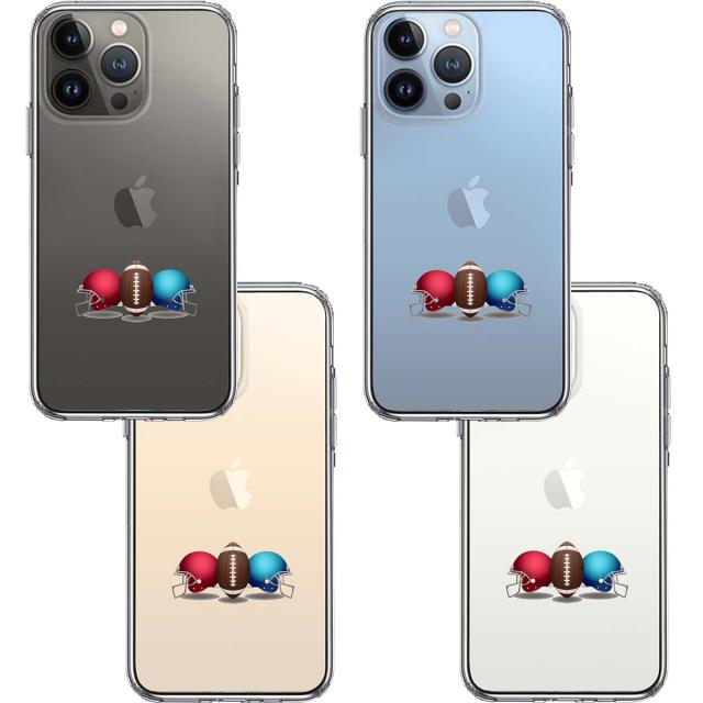 iPhone13Pro ケース クリアヘルメットとボール スマホケース 側面ソフト 背面ハード ハイブリッド 送料無料-1