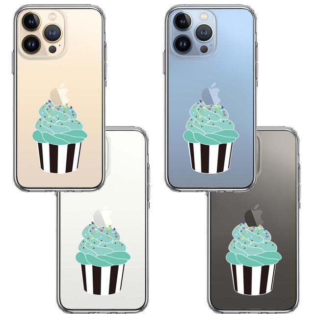 iPhone13Pro ケース クリアカップケーキ スマホケース 側面ソフト 背面ハード ハイブリッド 送料無料-1