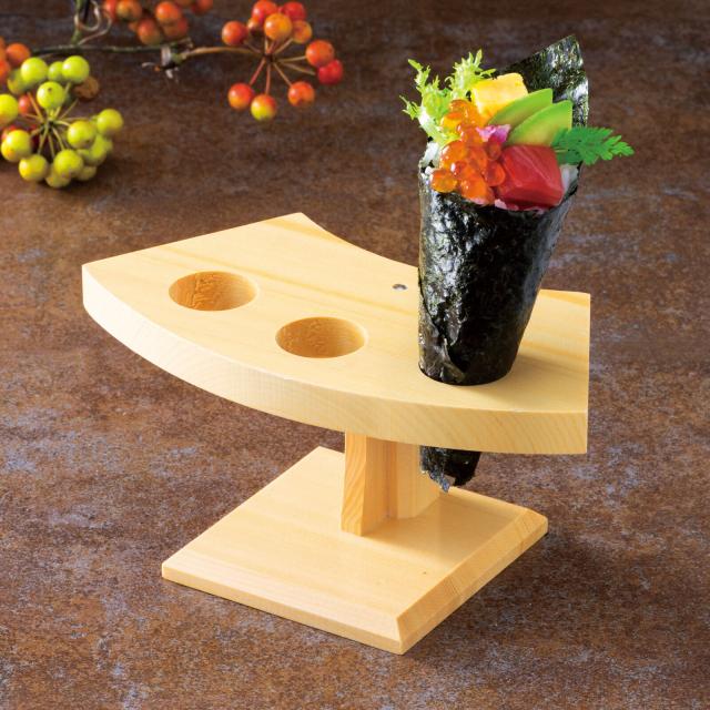 和食器 檜 手巻スタンド 3穴 送料無料-1