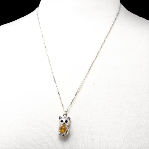 お願い小猫ペンダント ジュエリー品質保証書付き 送料無料-3