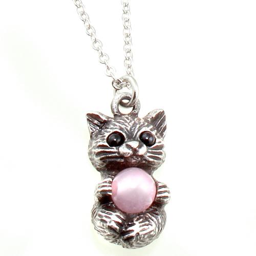 お願い小猫ペンダント ジュエリー品質保証書付き 送料無料-4