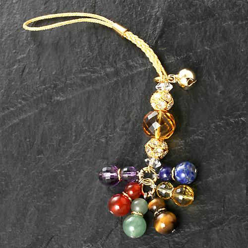 無病息災 宝石ストラップ 無病 元気カード付き 送料無料-1