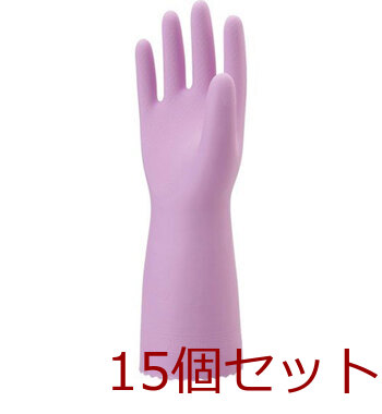 ショーワ ナイスハンド ミュー 中厚手 やわらかタイプ 片手 右1本 ピンク Mサイズ 15個セット 送料無料-1