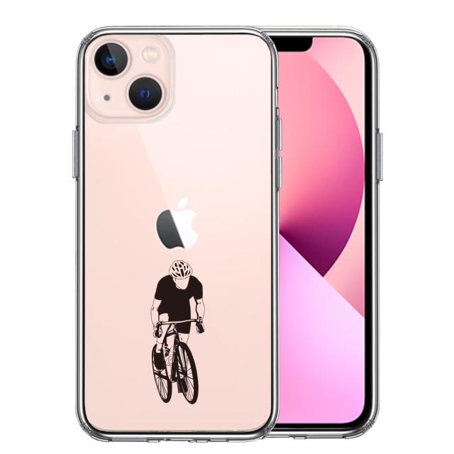 iPhone13mini ケース クリアスポーツサイクリング 男子1 スマホケース 側面ソフト 背面ハード ハイブリッド 送料無料-0