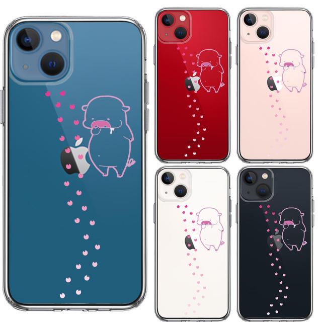 iPhone13mini ケース クリアぶた フットプリント スマホケース 側面ソフト 背面ハード ハイブリッド 送料無料-1