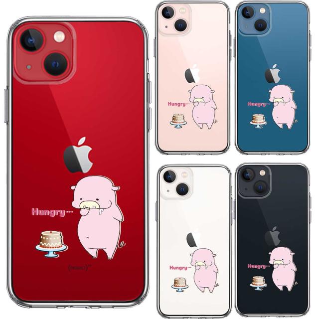 iPhone13 ケース クリア豚 ケーキ スマホケース 側面ソフト 背面ハード ハイブリッド 送料無料-1