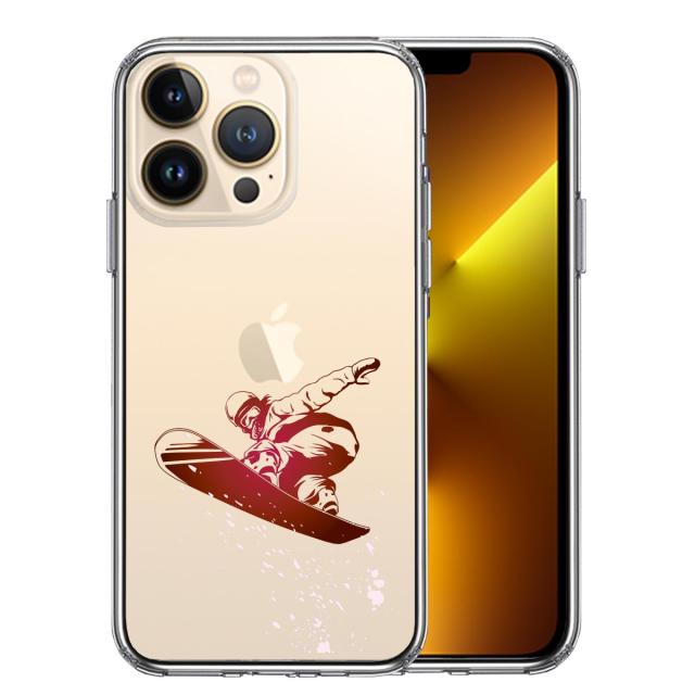 iPhone13Pro ケース クリアスノーボード 女子 スマホケース 側面ソフト 背面ハード ハイブリッド 送料無料-0