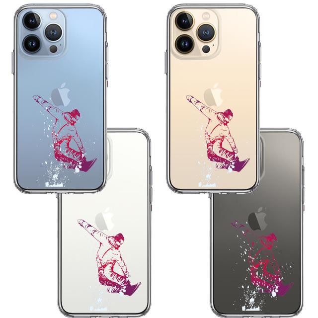 iPhone13Pro ケース クリアアクロバティックスノーボード スマホケース 側面ソフト 背面ハード ハイブリッド UA16329279-3410 送料無料-1