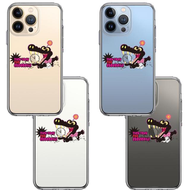 iPhone13Pro ケース クリアピーターパン ワニ スマホケース 側面ソフト 背面ハード ハイブリッド 送料無料-1