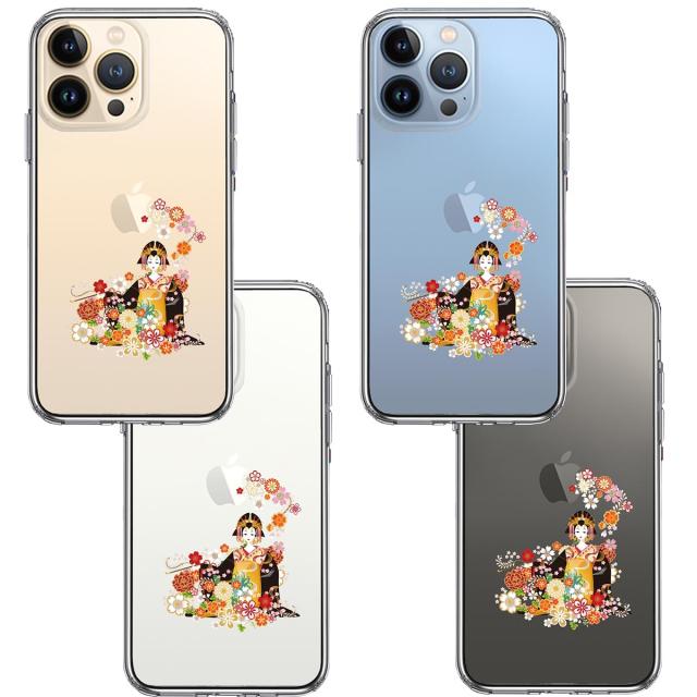 iPhone13Pro ケース クリア花魁 2 スマホケース 側面ソフト 背面ハード ハイブリッド 送料無料-1