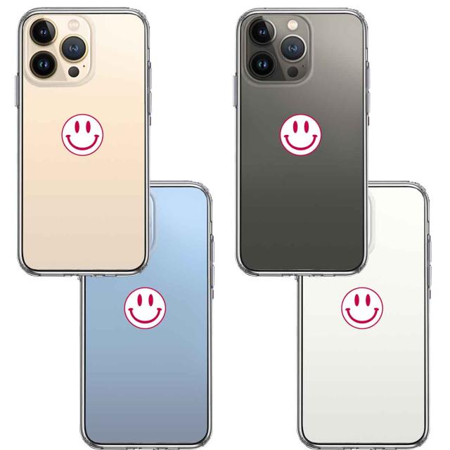 iPhone13Pro ケース クリアにこちゃん スマイル マーク スマホケース 側面ソフト 背面ハード ハイブリッド 送料無料-1