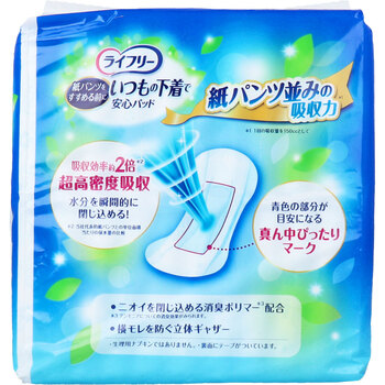 ライフリー いつもの下着で安心パッド 100cc 22枚入 2セット 送料無料-1
